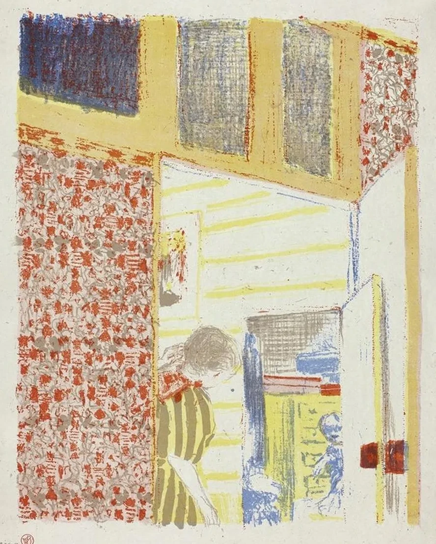 Interior with Pink Wallpaper III