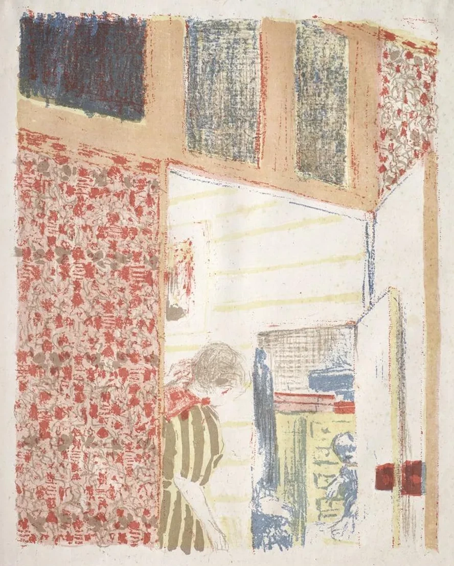 Interior with Pink Wallpaper III