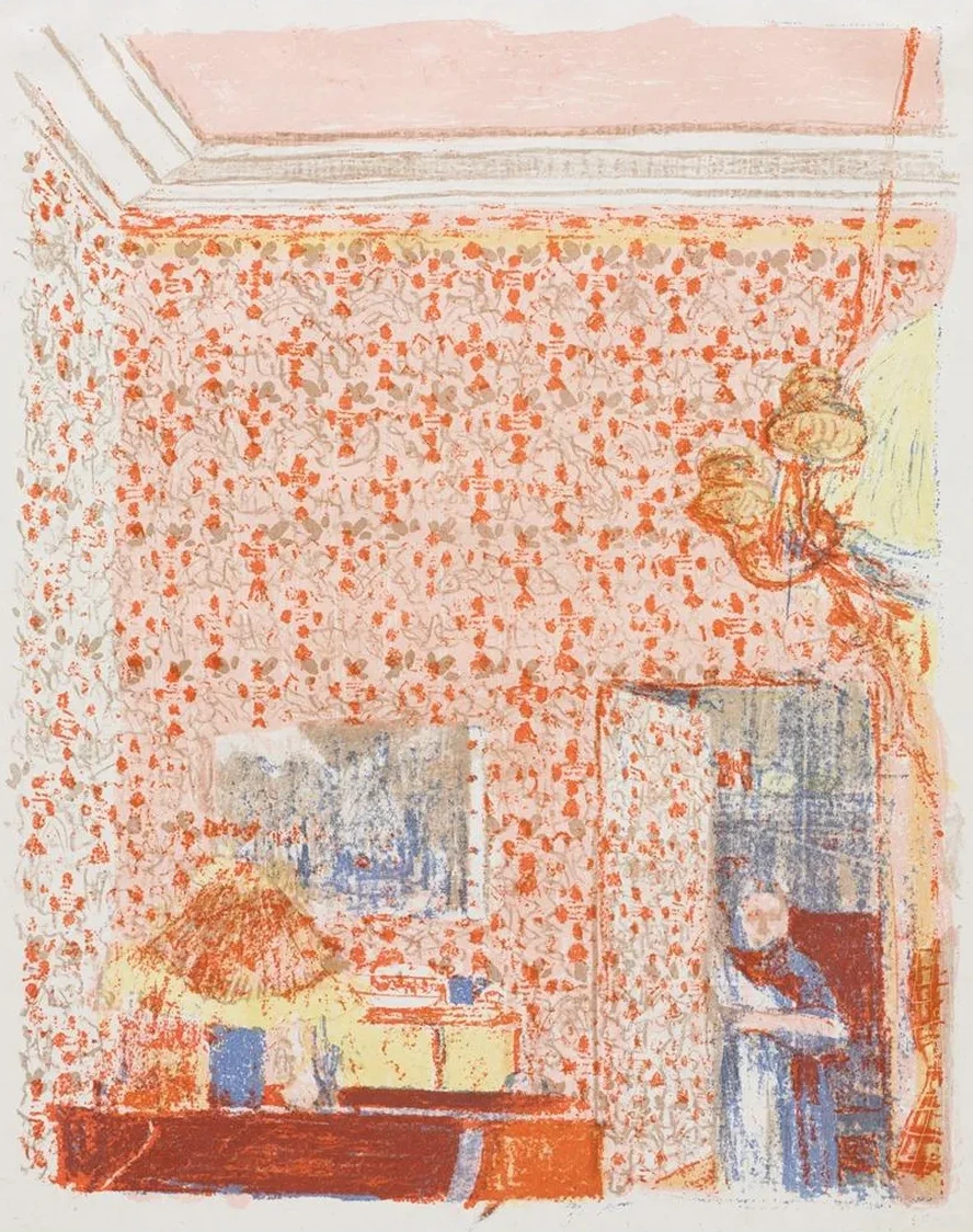 Interior with Pink Wallpaper I