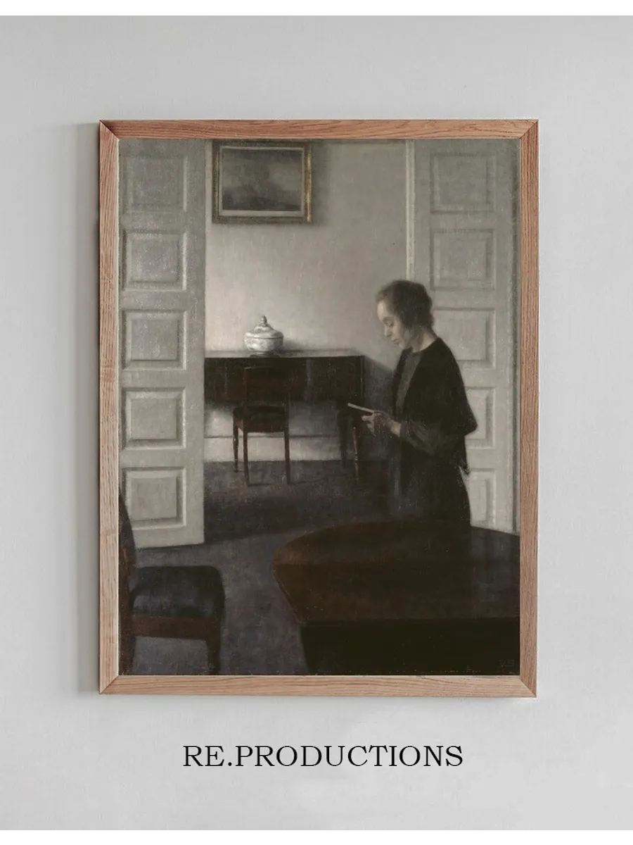 Interior with a Reading Lady