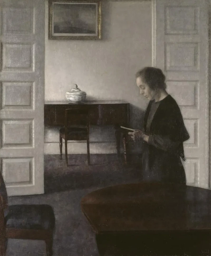 Interior with a Reading Lady