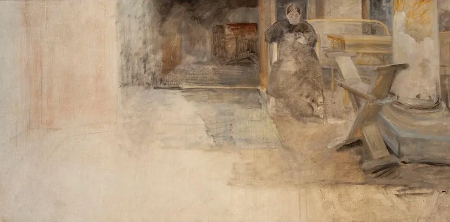 Interior with Artist's Sister, Sketch