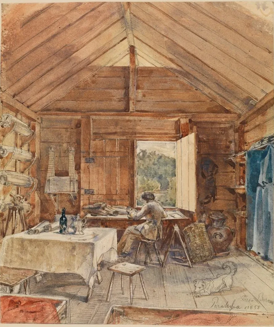 Interior with Man at Desk