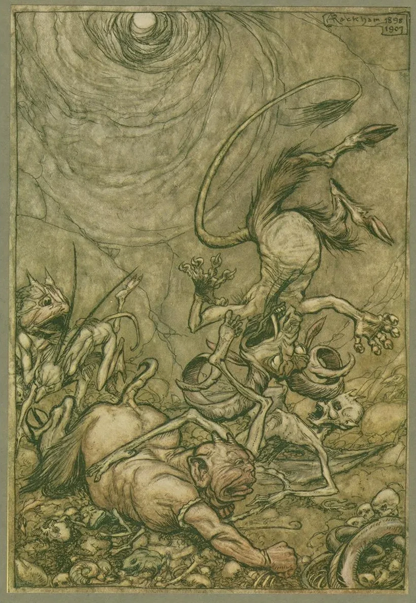 Into the Bottomless Pit He Fell Slap