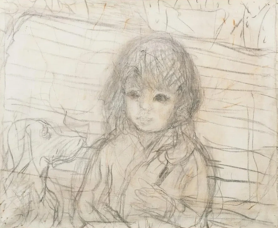 Isabelle Lecomte du Nouy Avec le Chien de L Artiste Au Canet