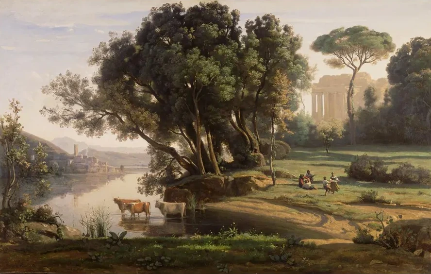 Italian Landscape (Site d Italie, Soleil Levant)