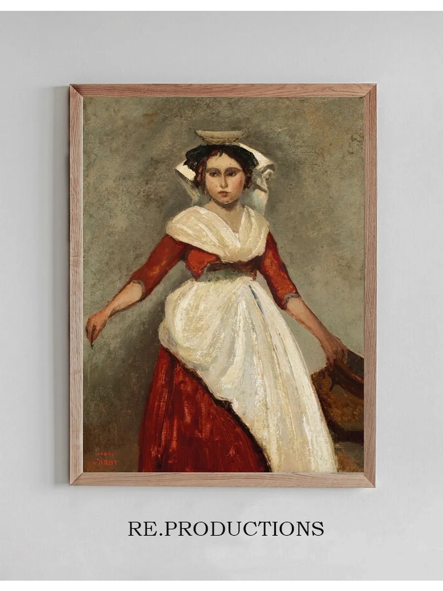 Italienne Debout Tenant Une Cruche