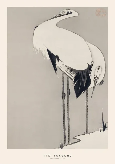 Ito Jakuchu - Two cranes