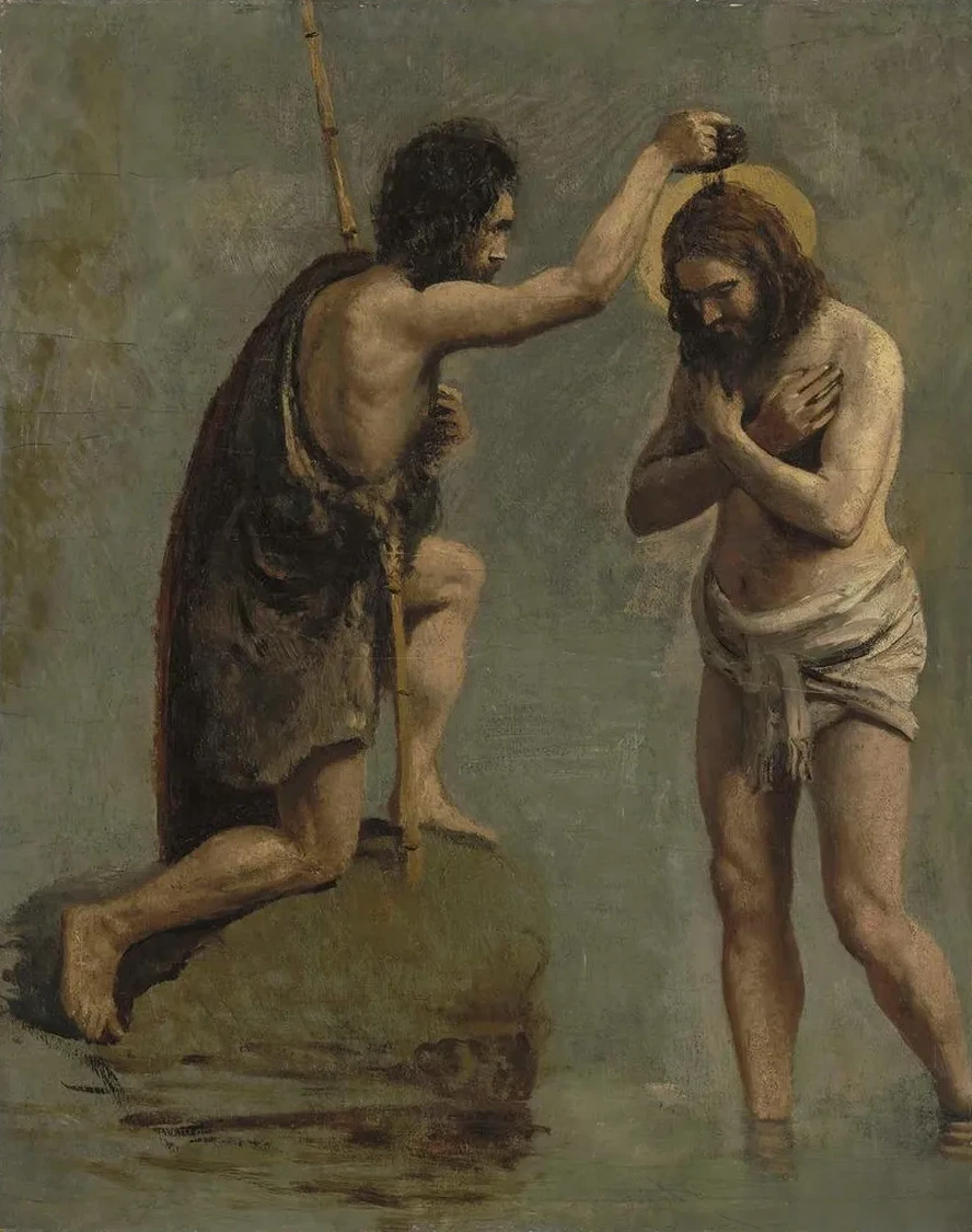 J sus et Saint - Jean (tude pour Le bapt me du Christ)
