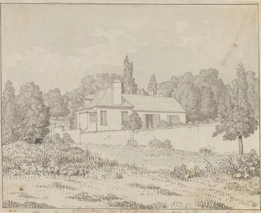 Jean Jacques Rousseaus Hus I Slotsparken I Ermenonville