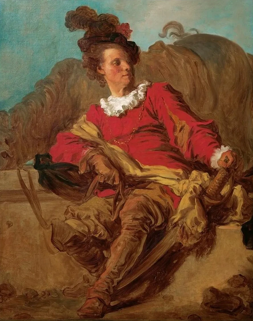 Jean - Claude Richard, Abbot of Saint - Non, Dressed a l Espagnole