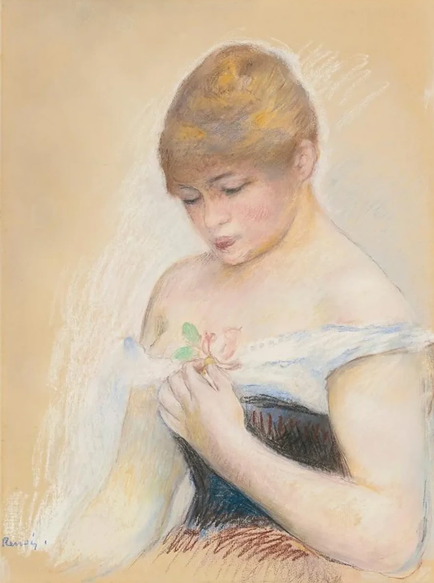 Jeune Femme Tenant Une Fleur (Portrait De Jeanne Samary)