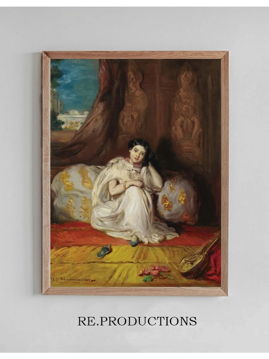 Jeune Fille Mauresque, Assise Dans Un Riche Int rieur (Alm e)