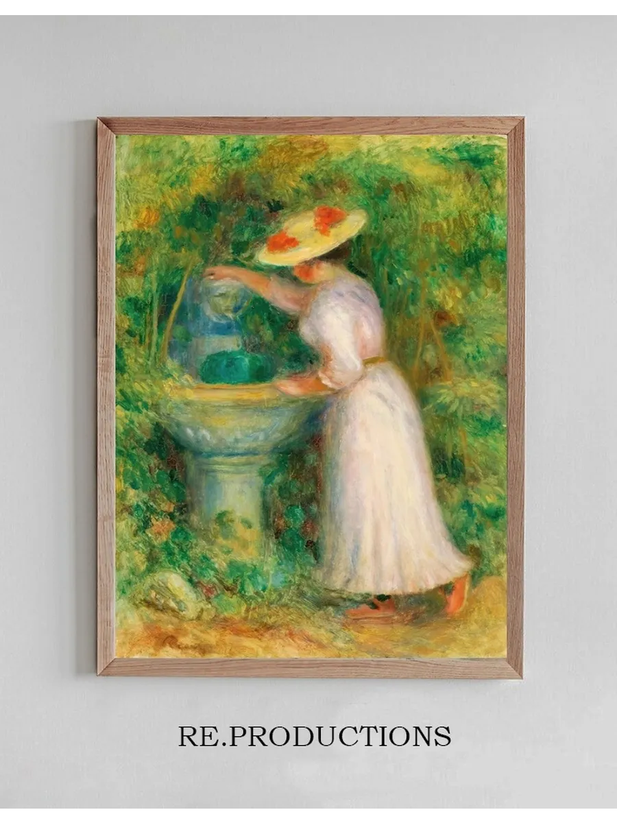 Jeune Fille Pr's D une Fontaine