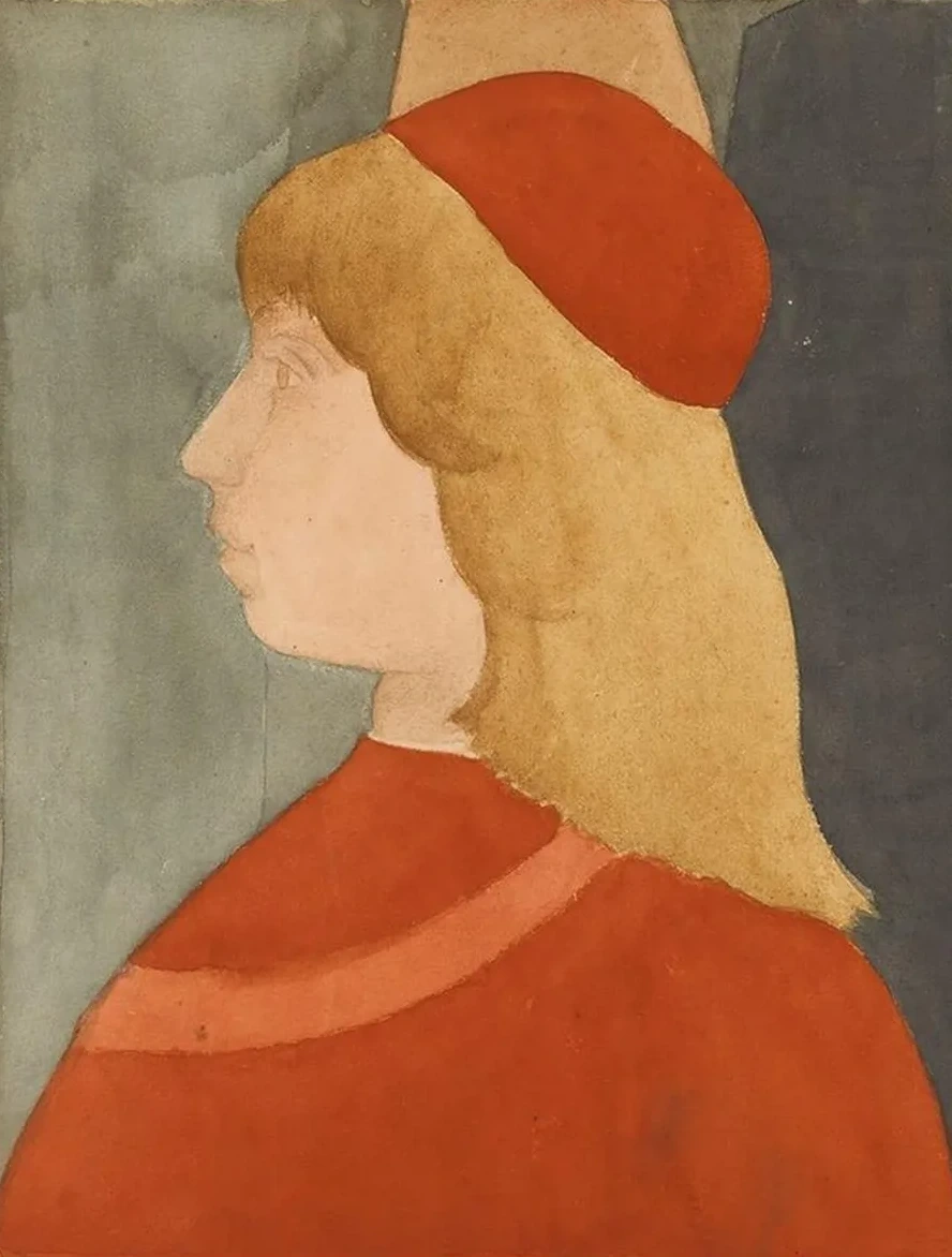 Jeune Homme, Vu De Profil Copie D apres les Fun railles De St. Baernardin De Pinturicchio
