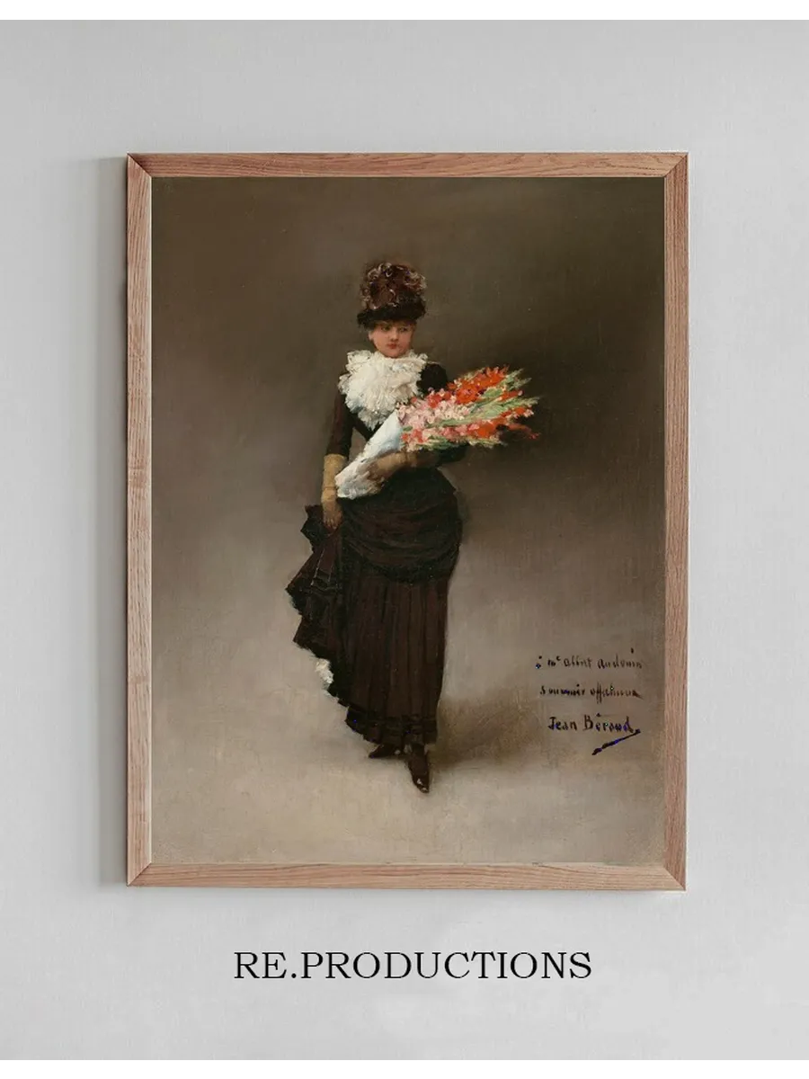 Jeune Femme Au Bouquet de Fleurs