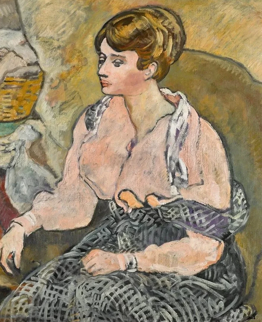 Jeune Femme Au Chemisier Rose
