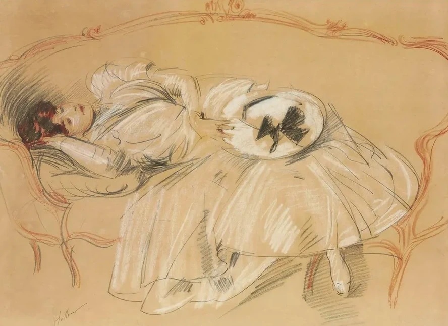 Jeune Femme Au Divan