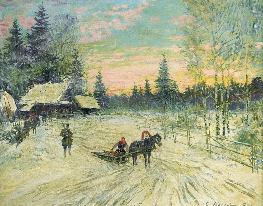 Jeune Femme Sur Un Traineau's Loignant D Un Chasseur