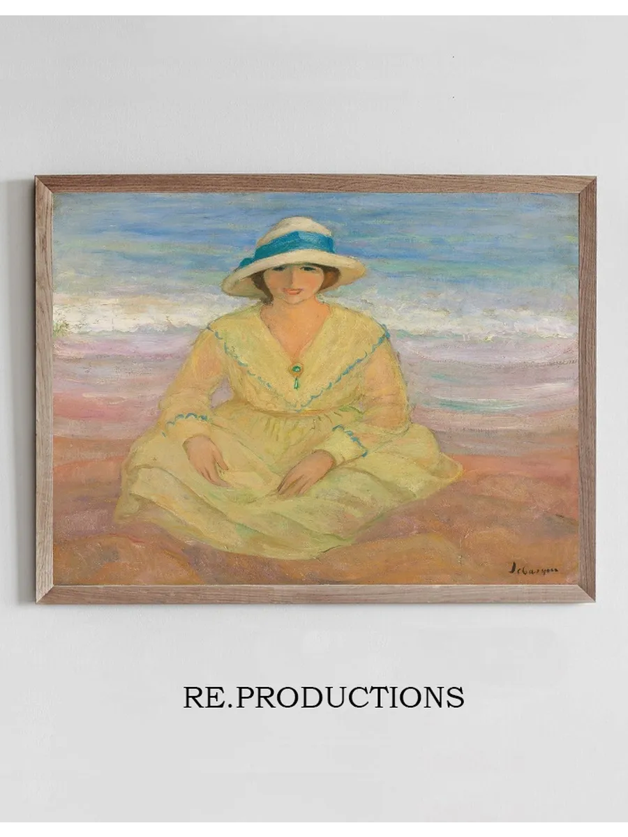 Jeune Fille Assise Sur la Plage