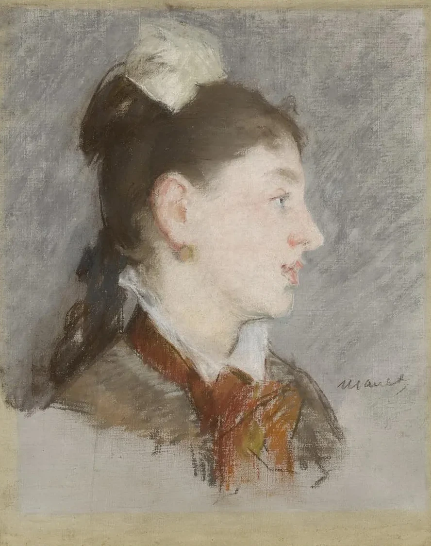 Jeune Fille Au Col Cass, de Profil