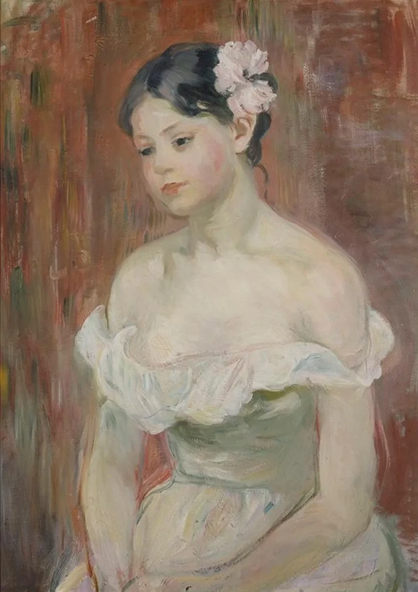 Jeune Fille Au D Collet, la Fleur Aux Cheveux