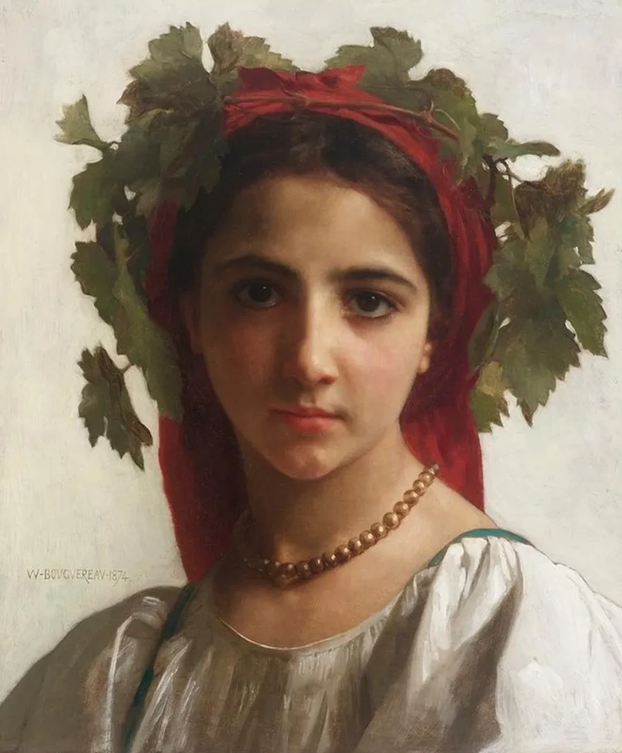 Jeune Fille Couronn E de Pampres
