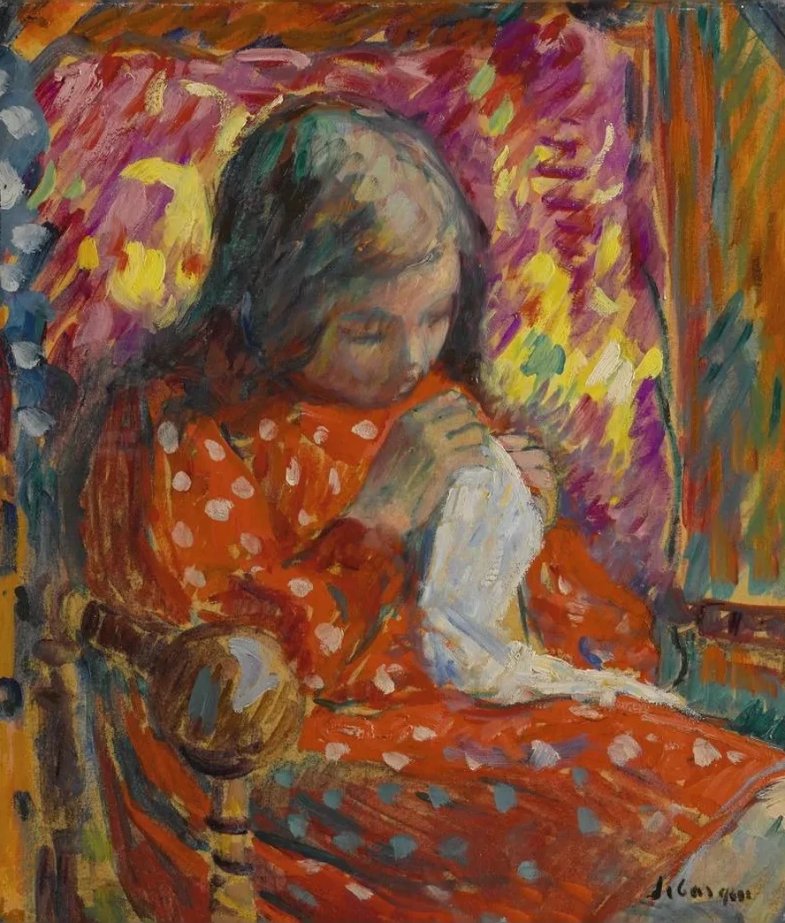 Jeune Fille Cousant