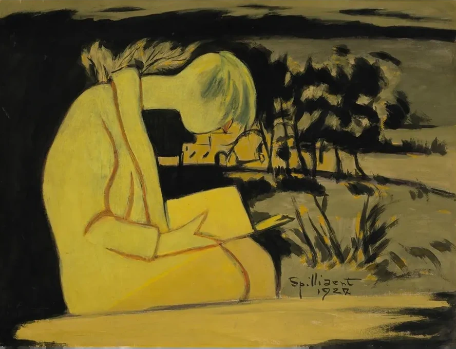 Jeune Fille En Jaune, Lisant