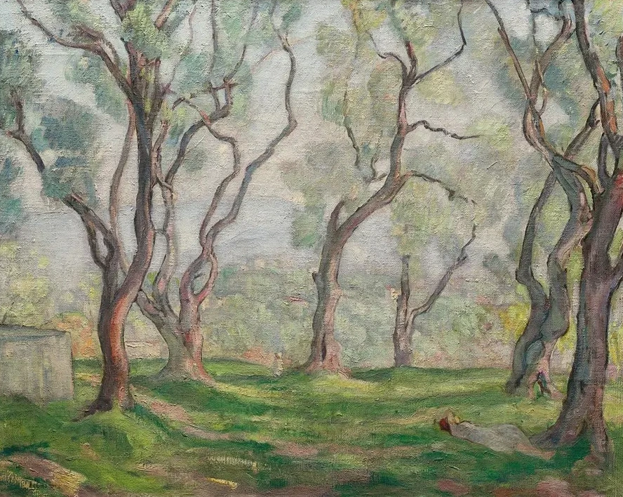 Jeune Fille Endormie Sous les Arbres