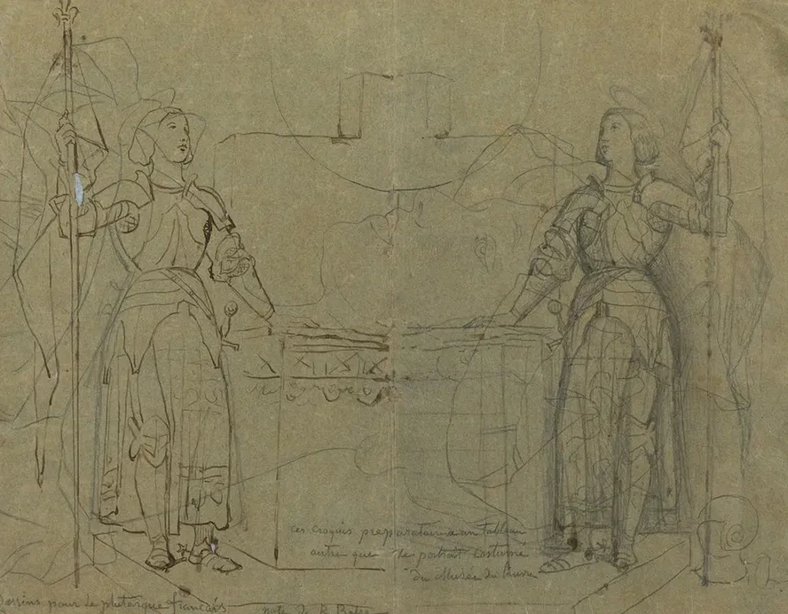 Joan of Arc Standing at the Altar at Reims Cathedral