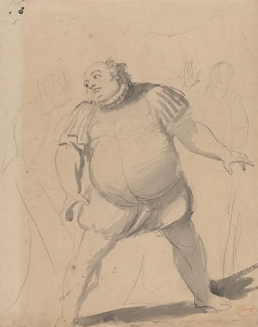 John Henderson as Falstaff