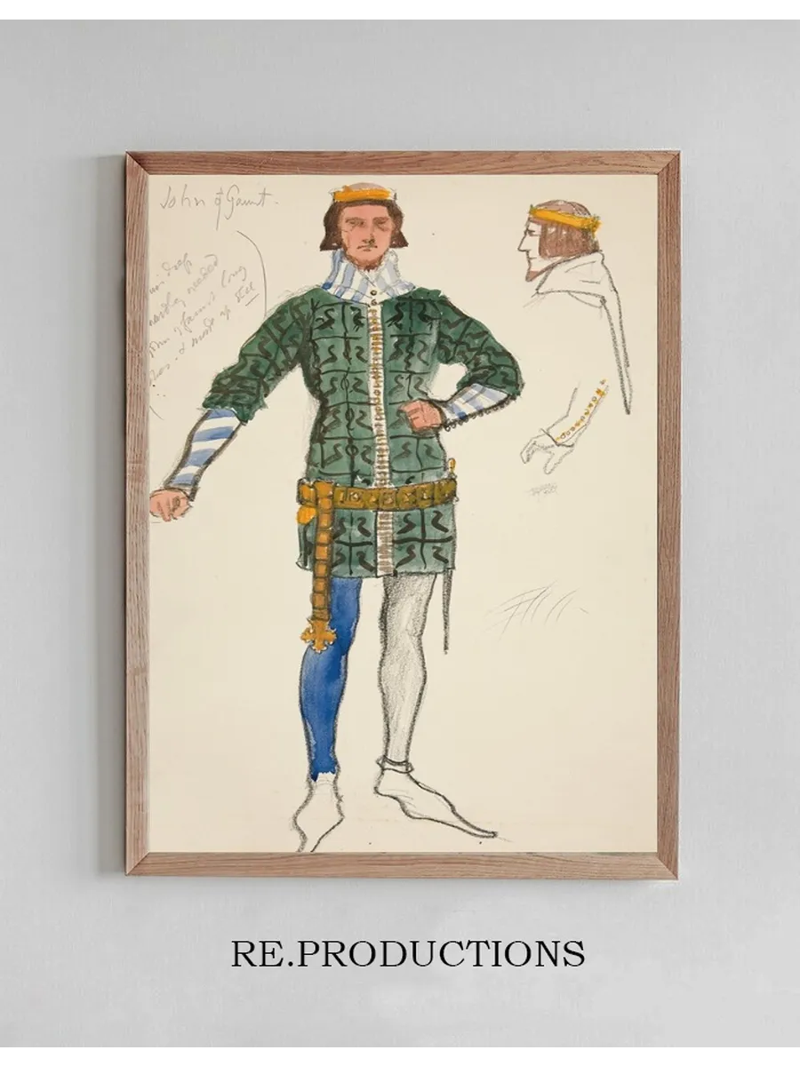 John of Gaunt, costume sketch for Henry Irving's Planned Production of King Richard II