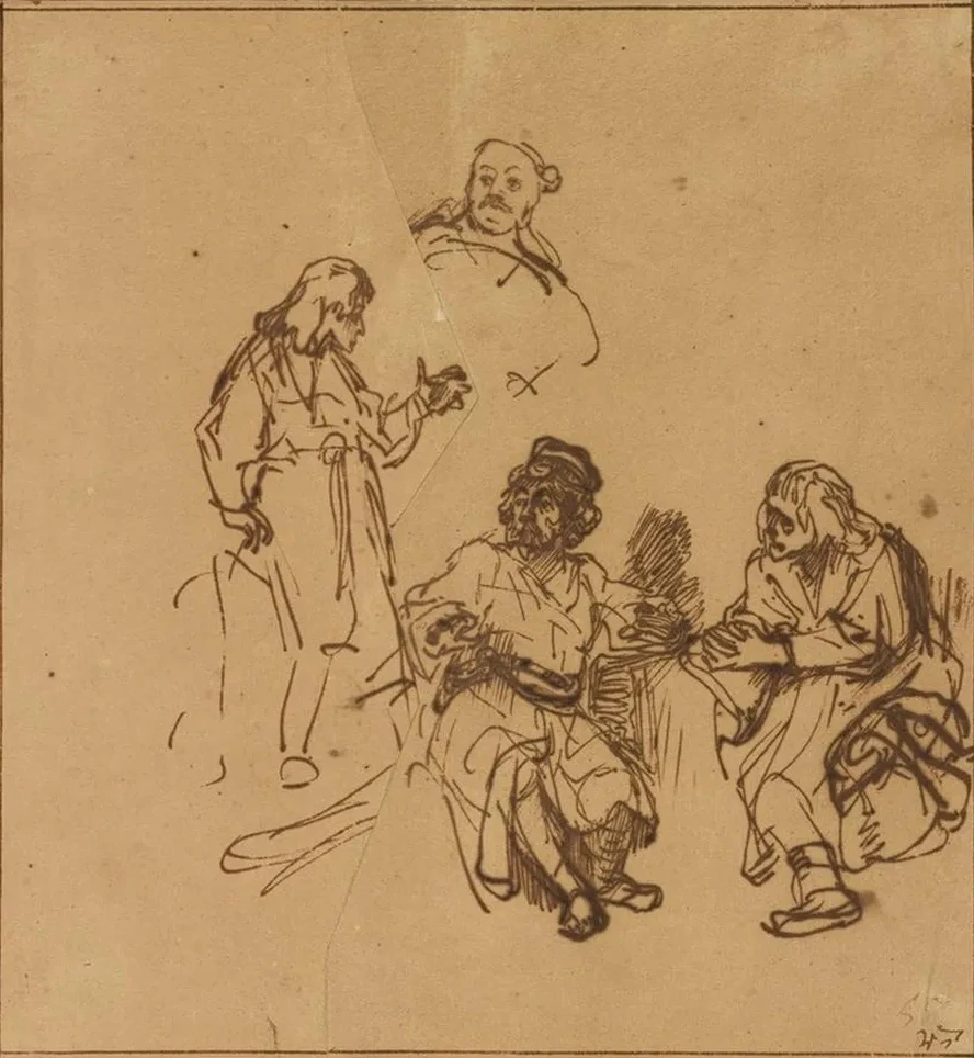 Joseph in Prison Interpreting the Dreams of Pharoah's Baker and Butler