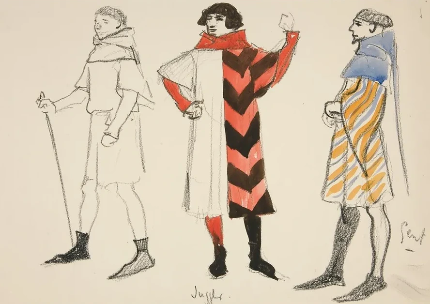 Juggler and Gent, costume sketch for Henry Irving's Planned Production of King Richard II