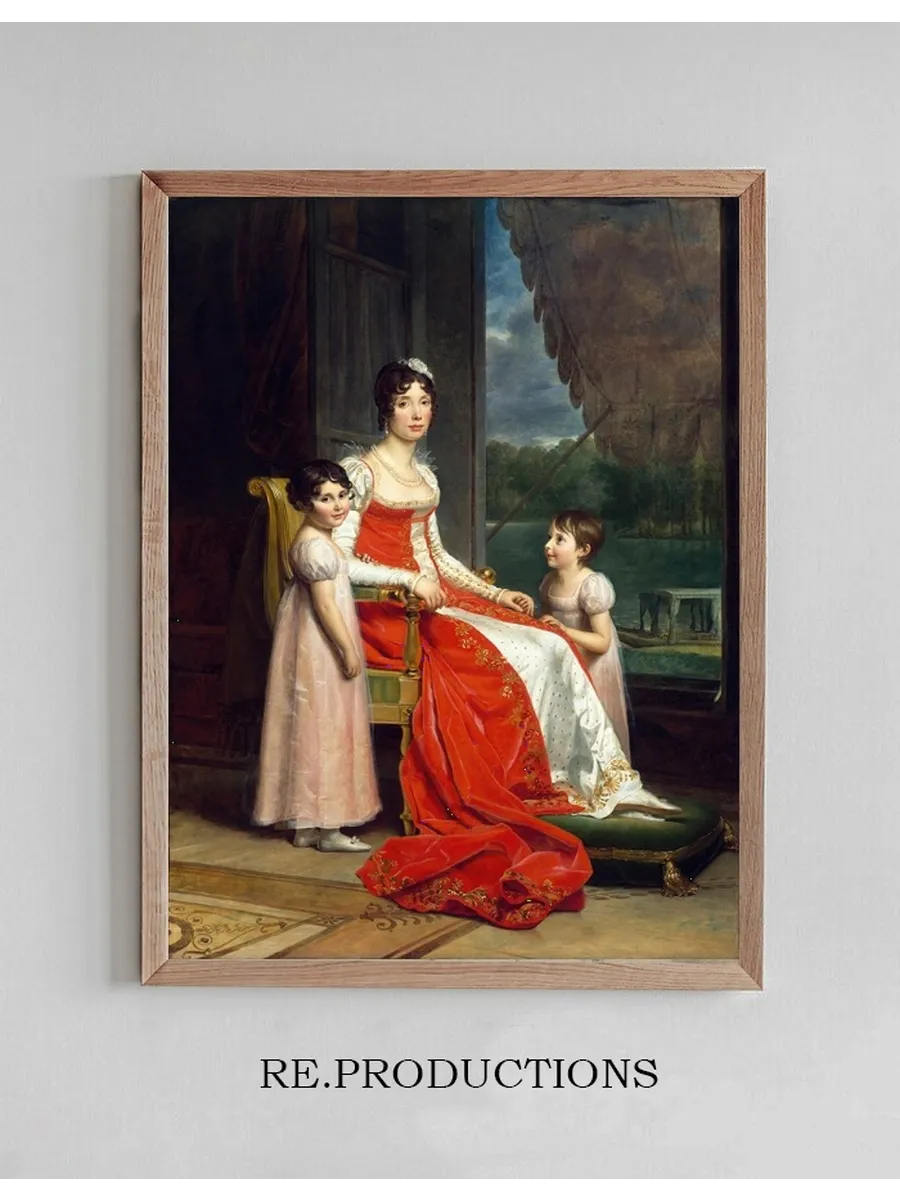 Julie Bonaparte as Queen of Spain with Her Daughters, Z Na de and Charlotte
