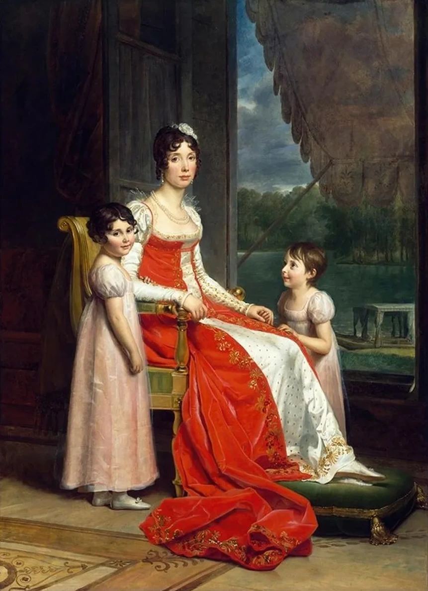 Julie Bonaparte as Queen of Spain with Her Daughters, Z Na de and Charlotte