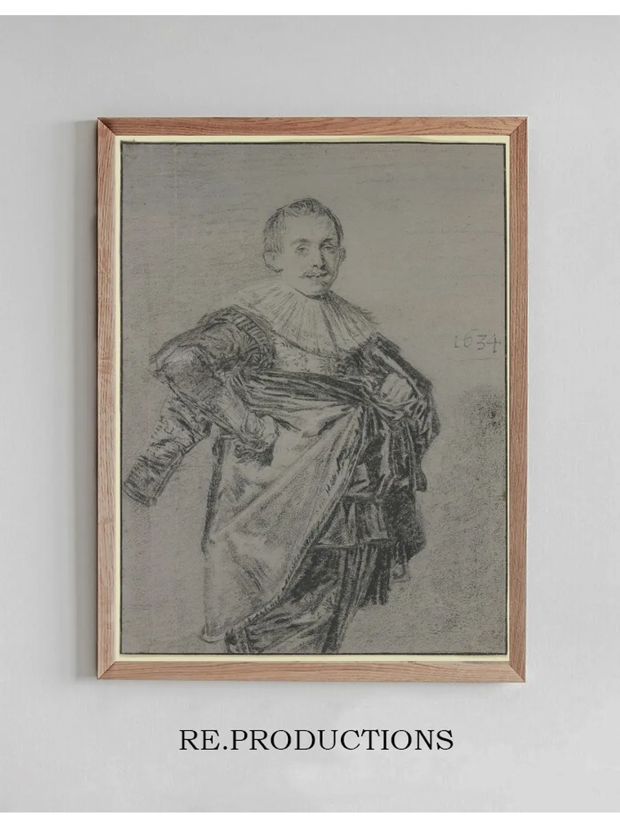 Junger Stehender Mann Mit Mantel Und Glatter Halskrause, Kniest Ck