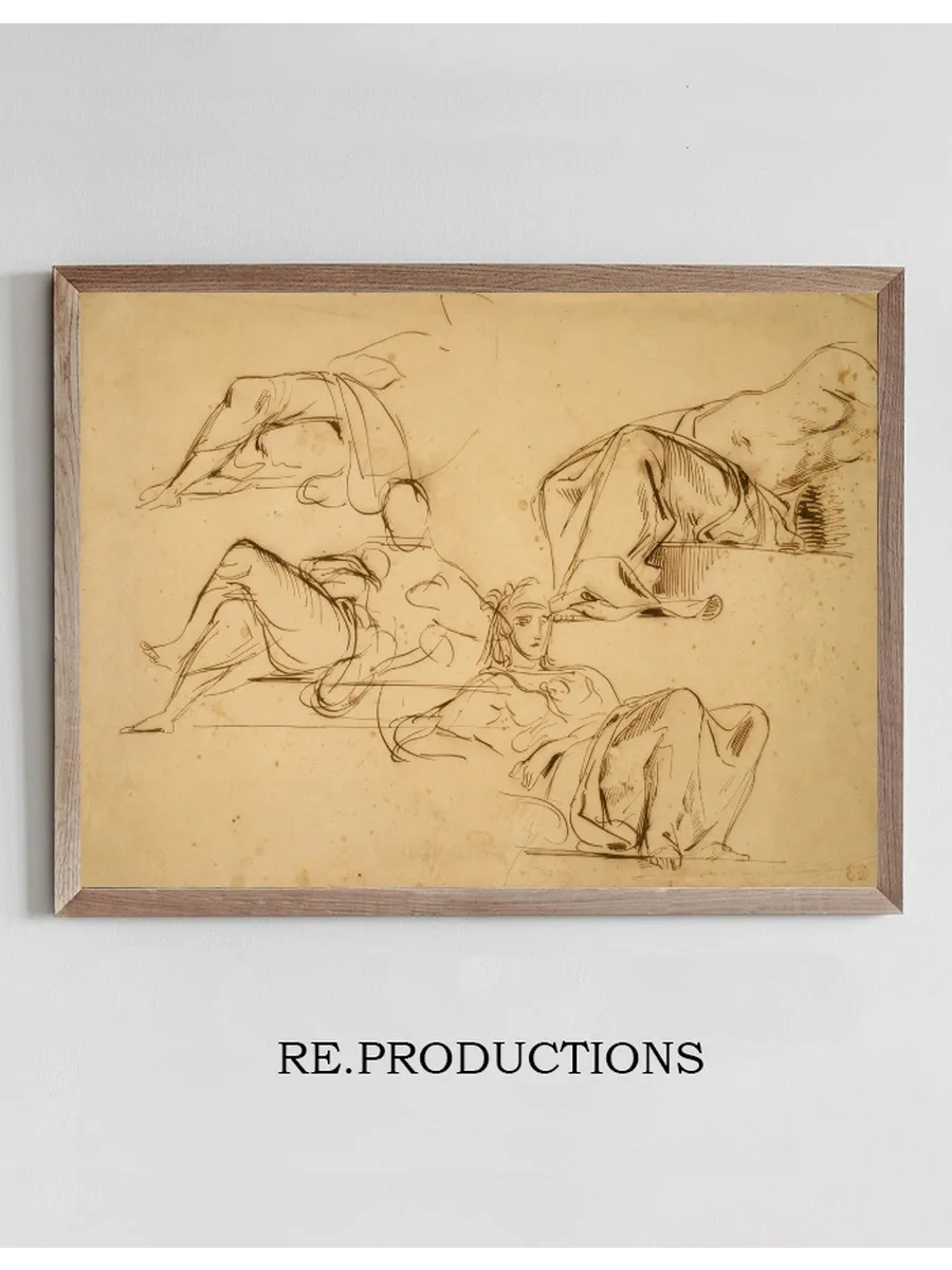 Justice, War, Agriculture, and Industry, Studies for the Palais Bourbon,Paris