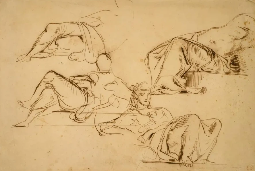 Justice, War, Agriculture, and Industry, Studies for the Palais Bourbon,Paris