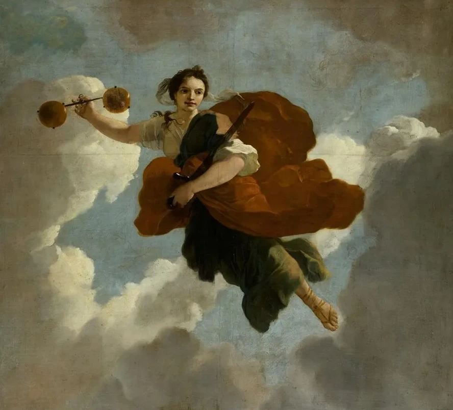Justitia Allegorische Voorstelling van de Verzorging van Leprozen En Onnozelen
