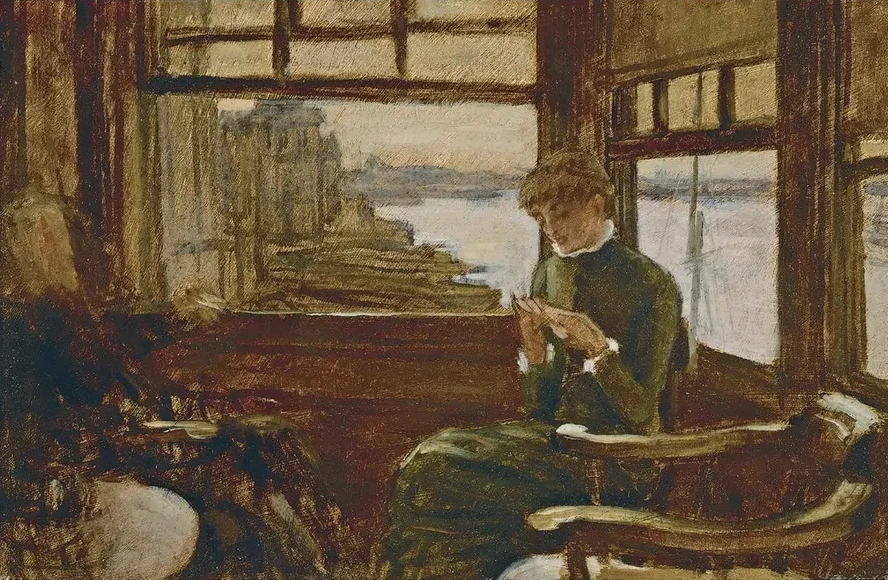 Kathleen Newton in a Thames - Side Tavern