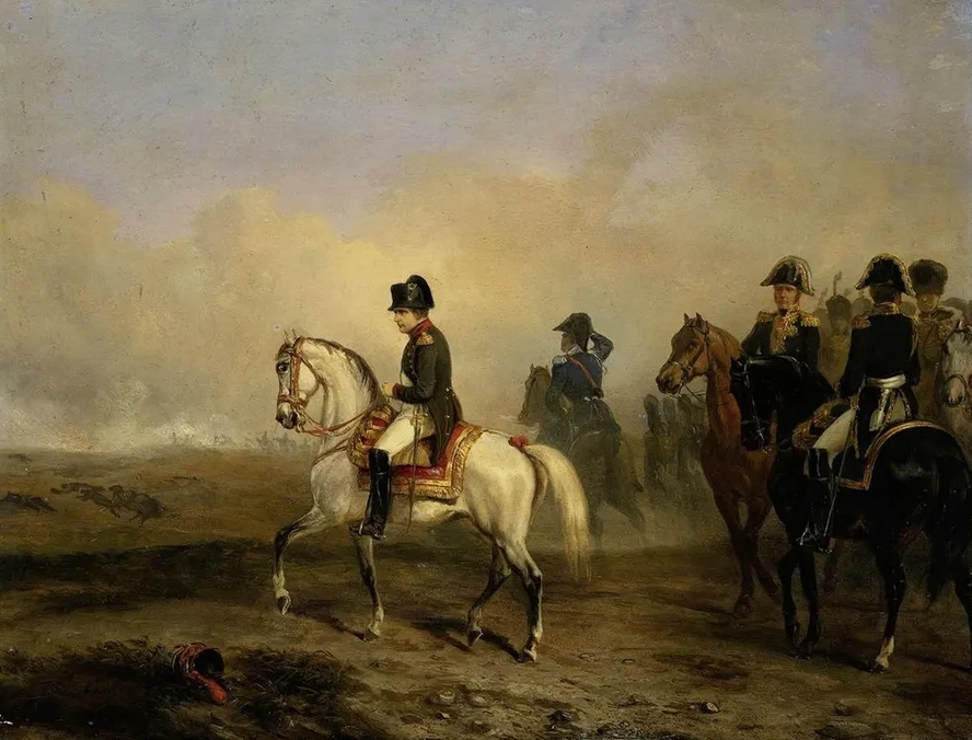 Keizer Napoleon I En Zijn Staf Te Paard