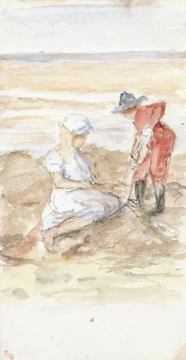 Kinderen Spelend Aan Het Strand