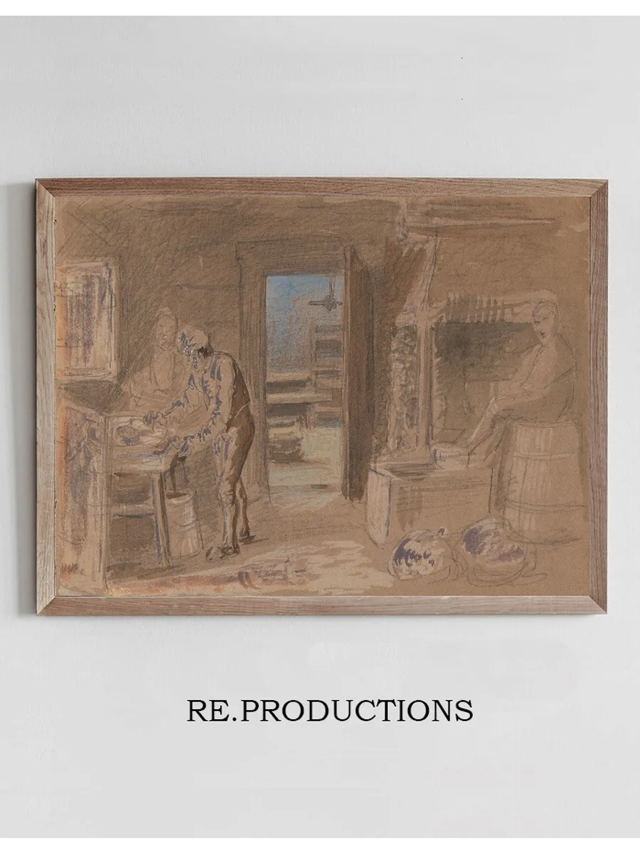 Kitchen Interior with Figures