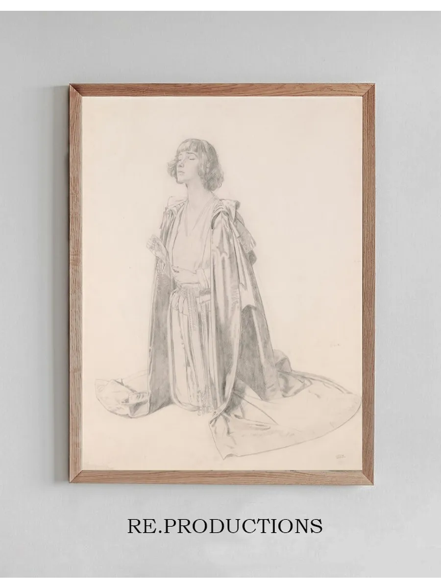 Kneeling Figure of a Woman Study for The Holy Well