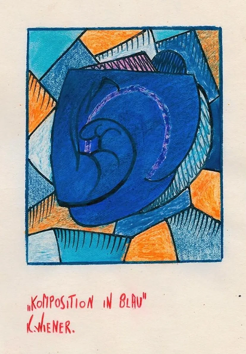 Komposition in Blau