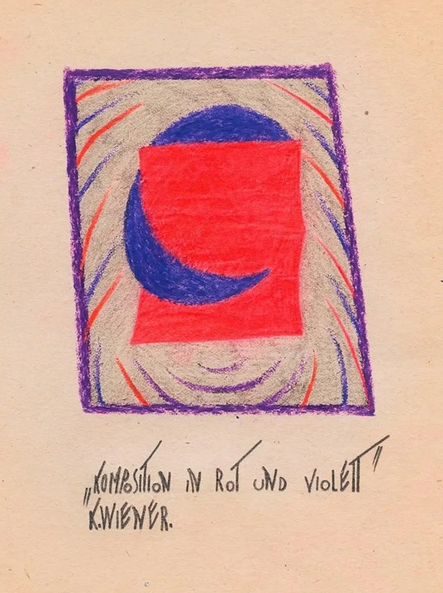 Komposition in Rot Und Violett