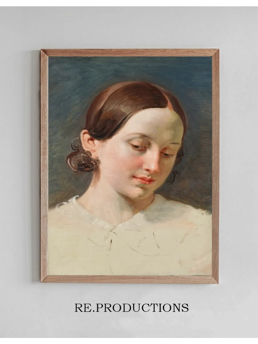 Kopf Eines M Dchens Mit Braunem Haar (studie Zu R Diger Und Angelica)