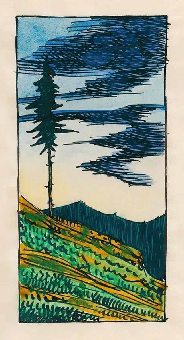 Kopfstudie, aus Profile, 10 Bl tter, Graz XIII